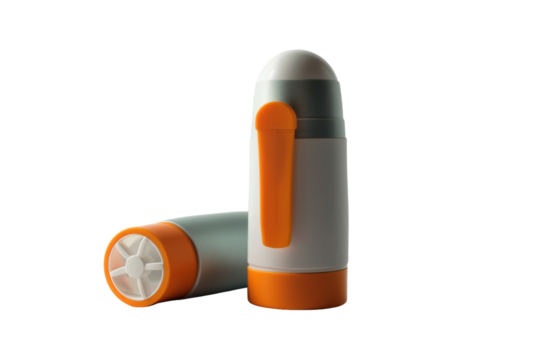 Inhaler Device for Asthma Relief Isolated on Transparent Background