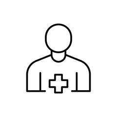 Medical checkup outline icons, minimalist vector illustration ,simple transparent graphic element .Isolated on white background