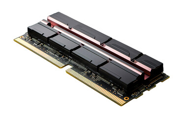 Computer RAM isolated on transparent background.