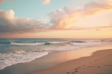 Empty beach outdoors horizon nature.