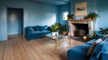 Blue living room
