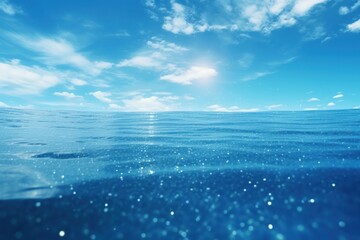 Obraz premium Blue sky reflection outdoors horizon. 