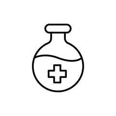 Potion outline icons, minimalist vector illustration ,simple transparent graphic element .Isolated on white background
