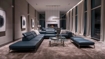 Modern interior design of living room