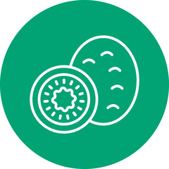 Kiwi line circle icon