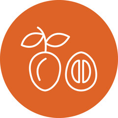 Sapodilla line circle icon
