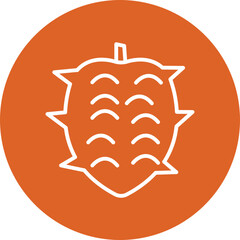 Soursop line circle icon