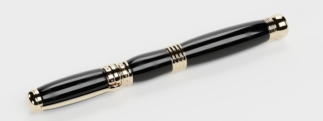 Realistic 3D Render of Luxury Pen