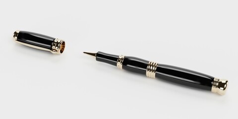 Realistic 3D Render of Luxury Pen