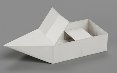 Realistic 3D Render of Paper Boat