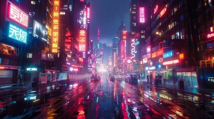Neon and Steel Designing Cyberpunk Metropolises
