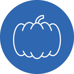 Pumpkin line circle icon