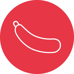 Pointed gourd line circle icon