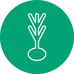 Obraz premium Spring onions line circle icon