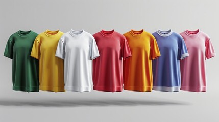 Focus on the blank space on the garments for placing logos, designs, or text