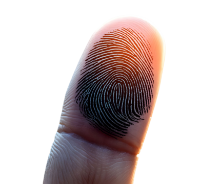 Man Interacting With Fingerprint on Touch Screen