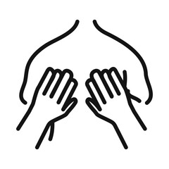 Back massage icon mark in filled style