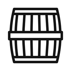 Barrel of beer icon mark in filled style