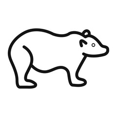 Bear icon mark in filled style