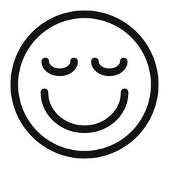 Calm Emoji icon mark in filled style