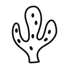 Cactus icon mark in filled style