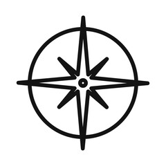 compass navigation icon mark in filled style