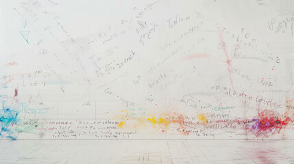 abstract watercolor background with copy space. backdrop with with different formulas