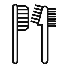 Eyebrow brush icon mark in filled style