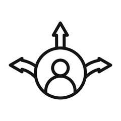 Flexibility icon mark in filled style