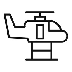 Helicopter icon mark in filled style