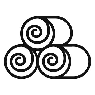 recommend clip art: Hay bale icon mark in filled style