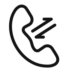 incoming outgoing calls icon mark in filled style