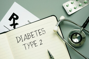 Diagnosis as diabetes type 2 is shown using the text