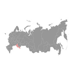 Obraz premium Orenburg Oblast map, administrative division of Russia. Vector illustration.
