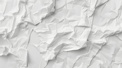 Obraz premium White crumpled paper texture background, generative ai