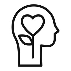 Mental Health icon mark in filled style