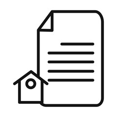 Mortgage loan icon mark in filled style