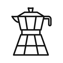 moka pot icon mark in filled style