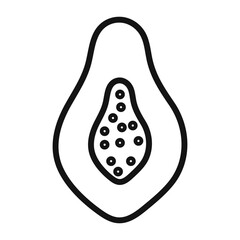 Papaya icon  mark in filled style