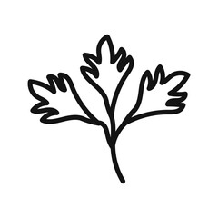 Obraz premium Parsley icon mark in filled style