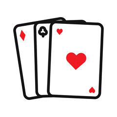 playing card icon mark in filled style