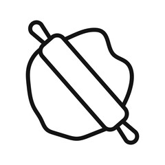 Rolling pin icon mark in filled style
