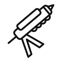 sealant gun icon mark in filled style