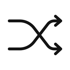 Shuffle icon mark in filled style