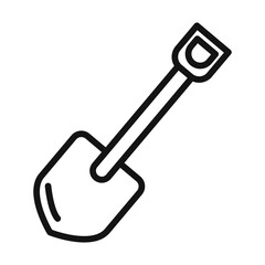 Shovel icon mark in filled style