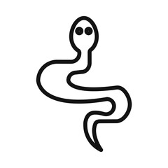 Snake icon mark in filled style