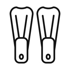 Swimming flippers icon mark in filled style