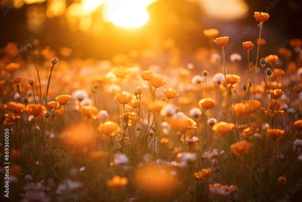 Sticker wildflowers light field asteraceae.