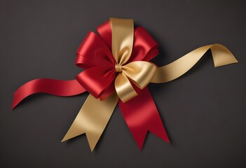 red bow with ribbon