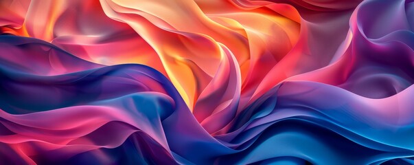 Obraz premium Abstract shapes with glowing edges